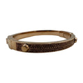 Michael Kors Gold-Tone Crystal Pave Astor Stud Bangle Bracelet -MKJX2747791
