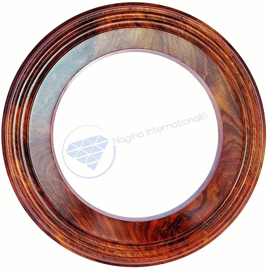 Nagina International Polished Handcrafted Wooden Base | Solid Hardwood Frame (16 Inches)