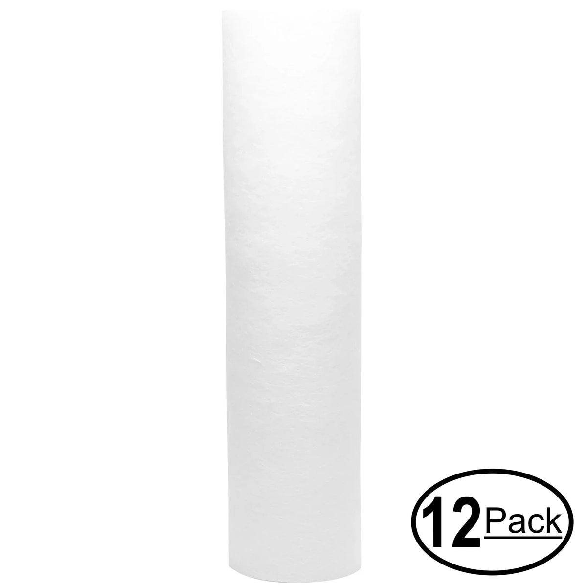 12-Pack Replacement for PurePro FS401 Polypropylene Sediment Filter - Universal 10-inch 5-Micron Cartridge for PurePro Aquarium RO System - Denali Pure Brand