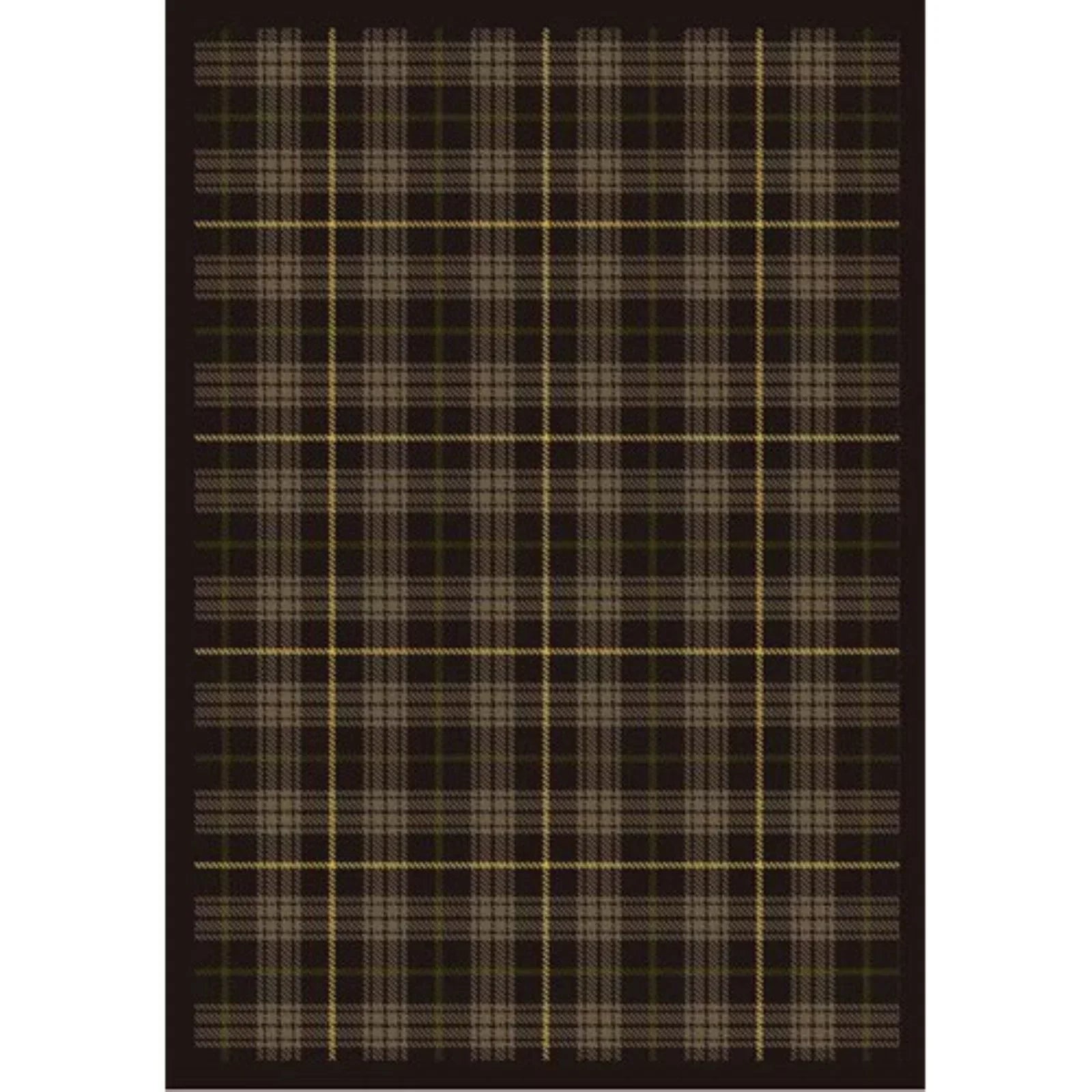 Joy Carpets  Bit O ft. Scotch Tartan Green 3 ft.10 in. x 5 ft.4 in.  WearOn Nylon Machine Tufted- Cut Pile Whimsy Rug