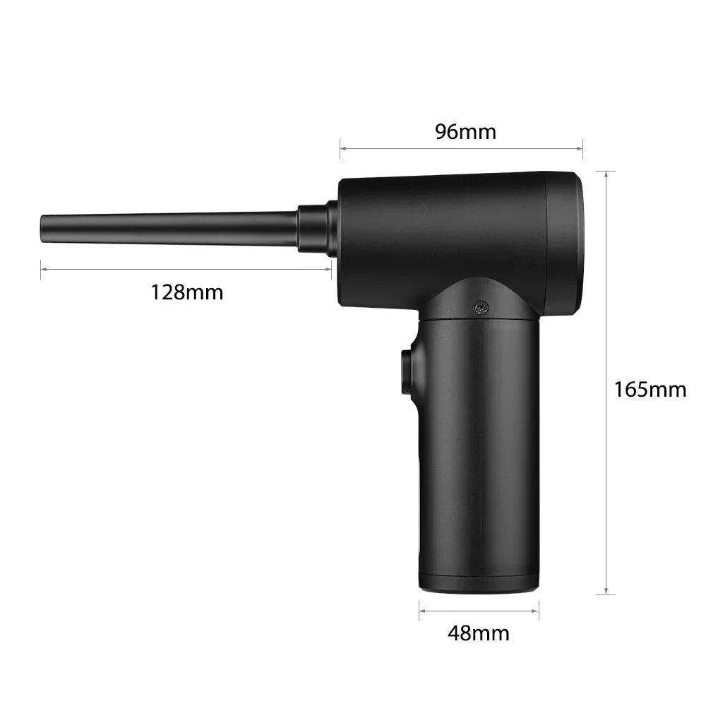 Multifunctional Cordless Electric Air Duster & Air Pump 2-in-1 Dust Blowing Device with LED Light Powerful 50000RPM 100W Rechargeable Dust Blower Air Pump for Inflatable Dust Remover Dust Cleaner