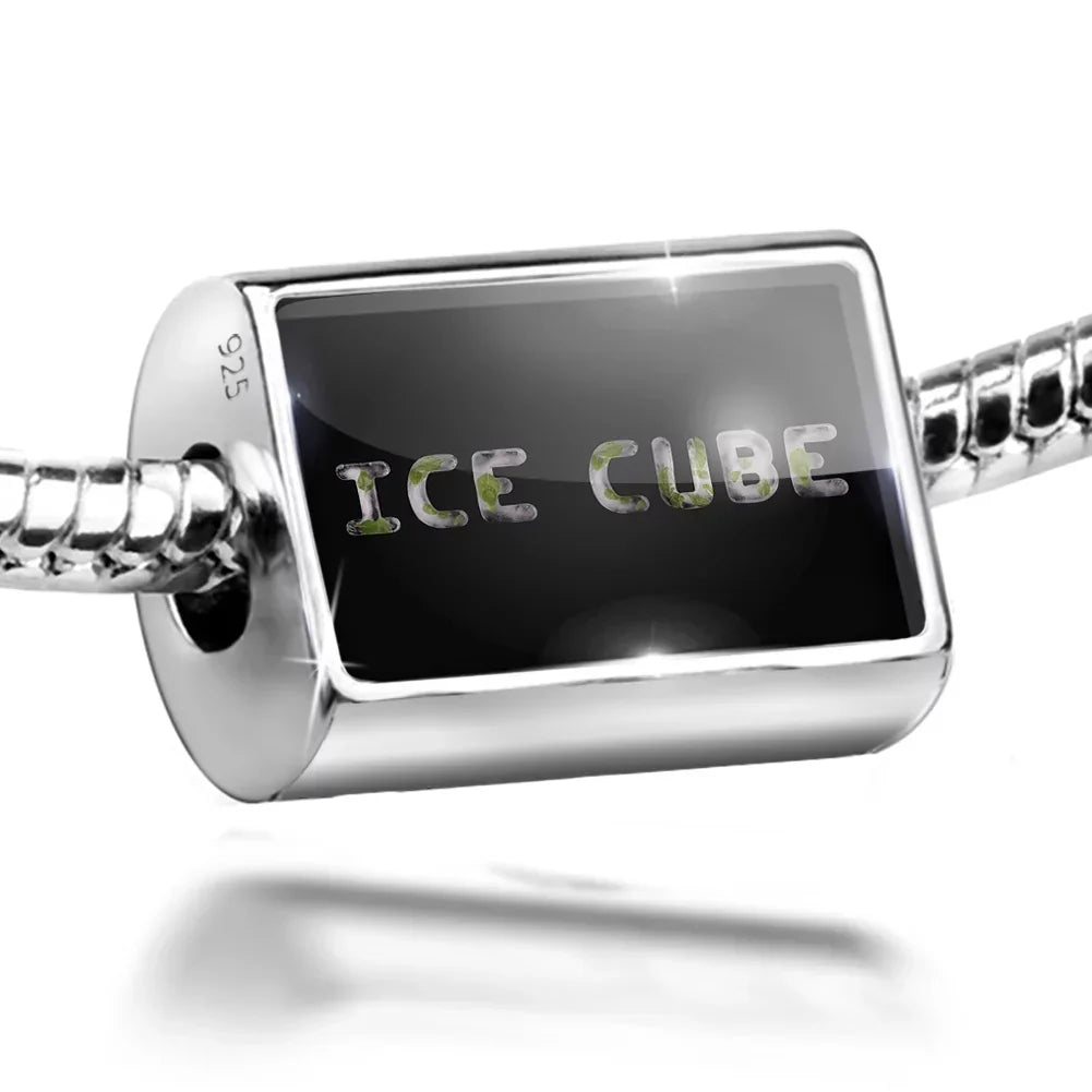 Neonblond Charm Ice Cube Fresh Ice Tea Nature 925 Sterling Silver Bead