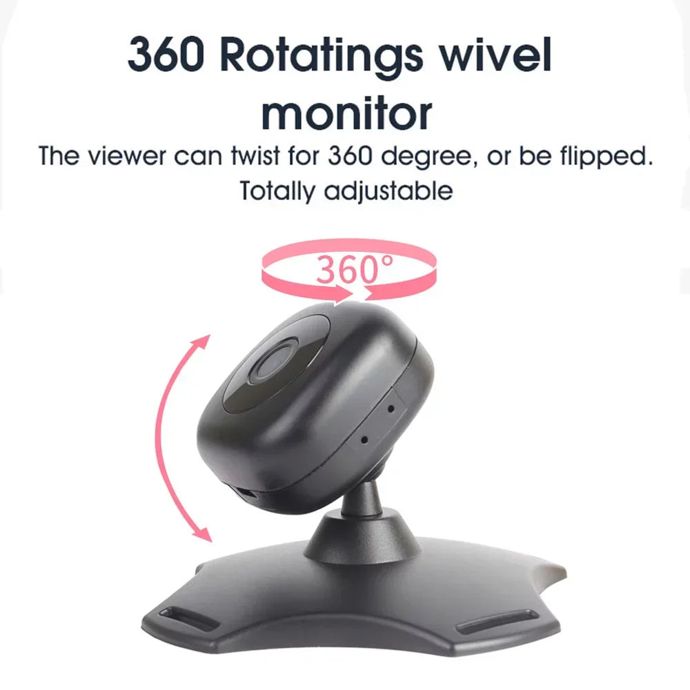 Dcenta WiFi Baby Car Camera Monitor with 360° Rotation and Night Vision for Rear Facing Seat
