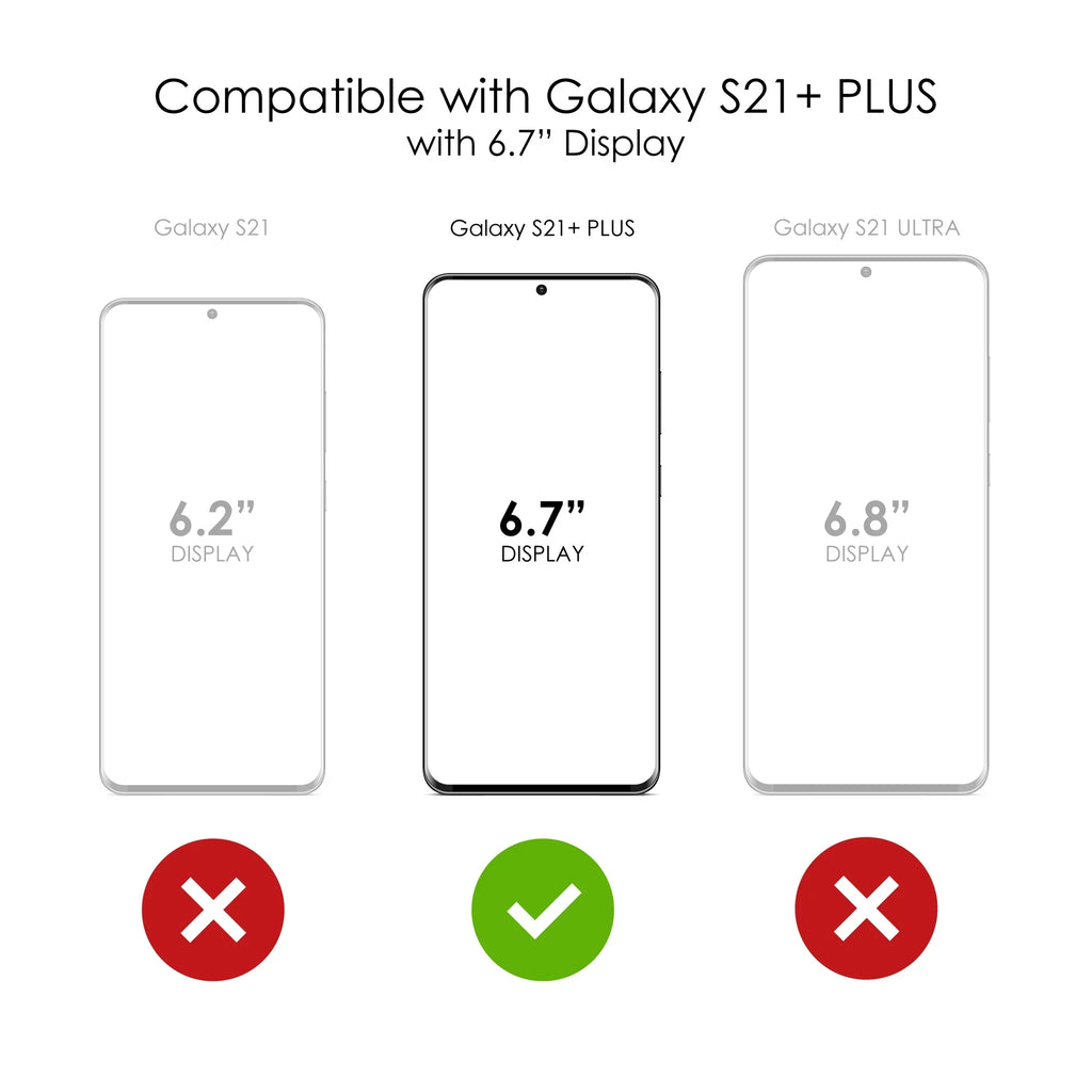 DistinctInk Clear Shockproof Hybrid Case for Galaxy S21+ PLUS 5G (6.7" Screen) - TPU Bumper Acrylic Back Tempered Glass Screen Protector - Real Girls Go Scuba Diving