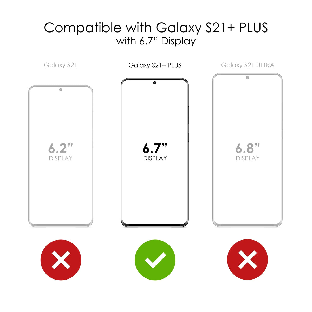 DistinctInk Clear Shockproof Hybrid Case for Galaxy S21+ PLUS 5G (6.7" Screen) - TPU Bumper Acrylic Back Tempered Glass Screen Protector - Real Girls Go Scuba Diving