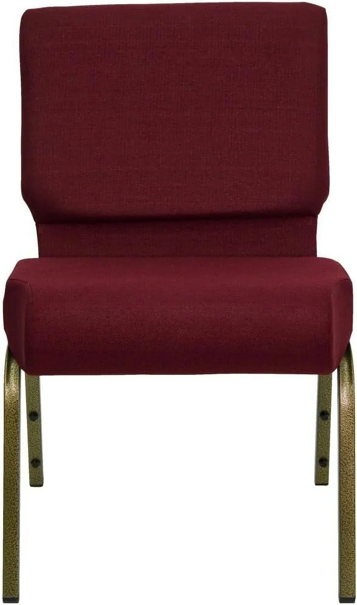 HERCULES Series 21''W Stacking Church Chair In Burgundy Fabric - Vein Frame