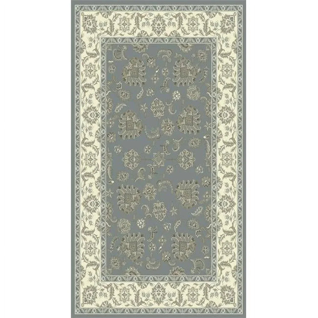 DynamicRugs LE71058020510 58020 Legacy Collection 6.7 x 9.6 in. Traditional Rectangle Rug, Dark Blue & Ivory