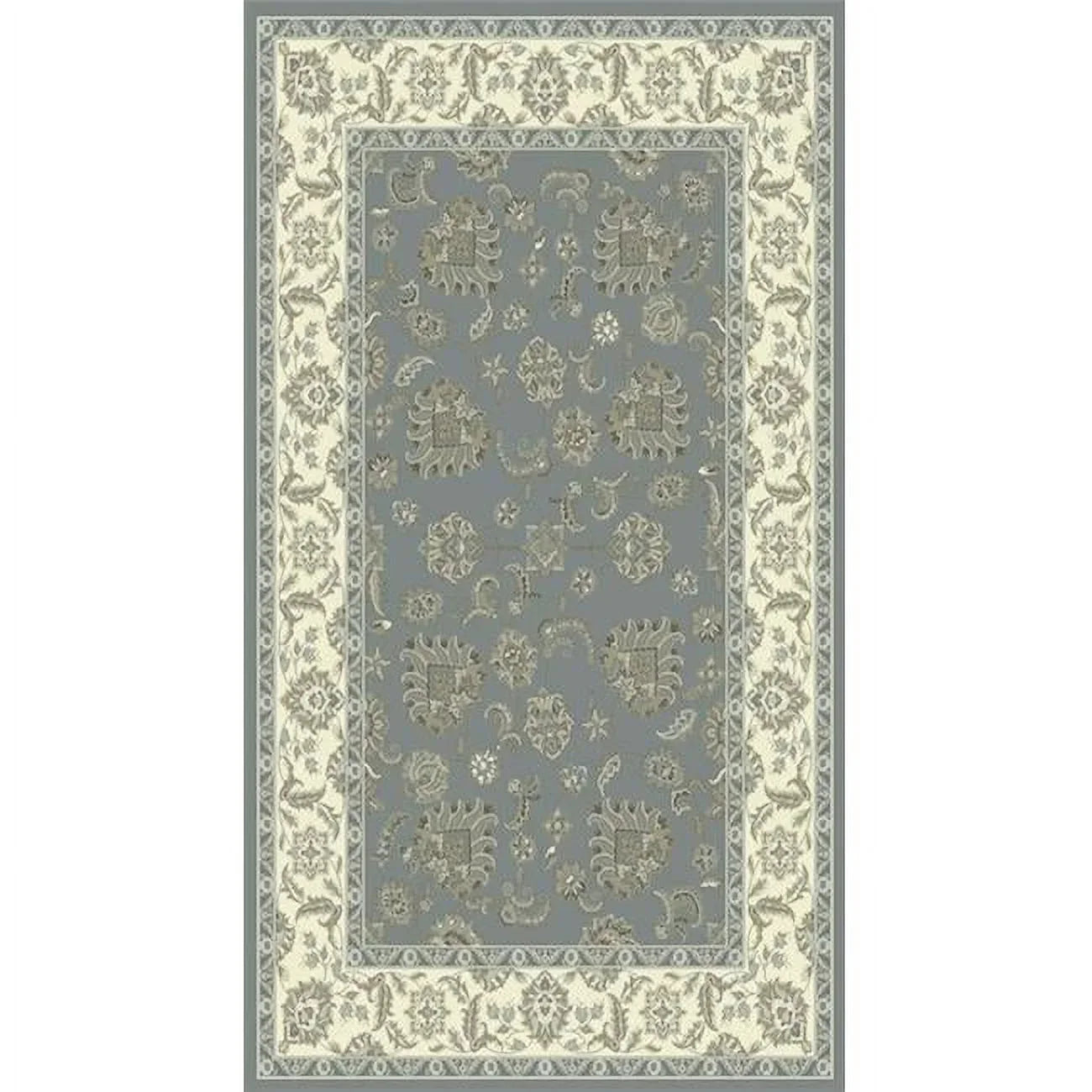 DynamicRugs LE71058020510 58020 Legacy Collection 6.7 x 9.6 in. Traditional Rectangle Rug, Dark Blue & Ivory
