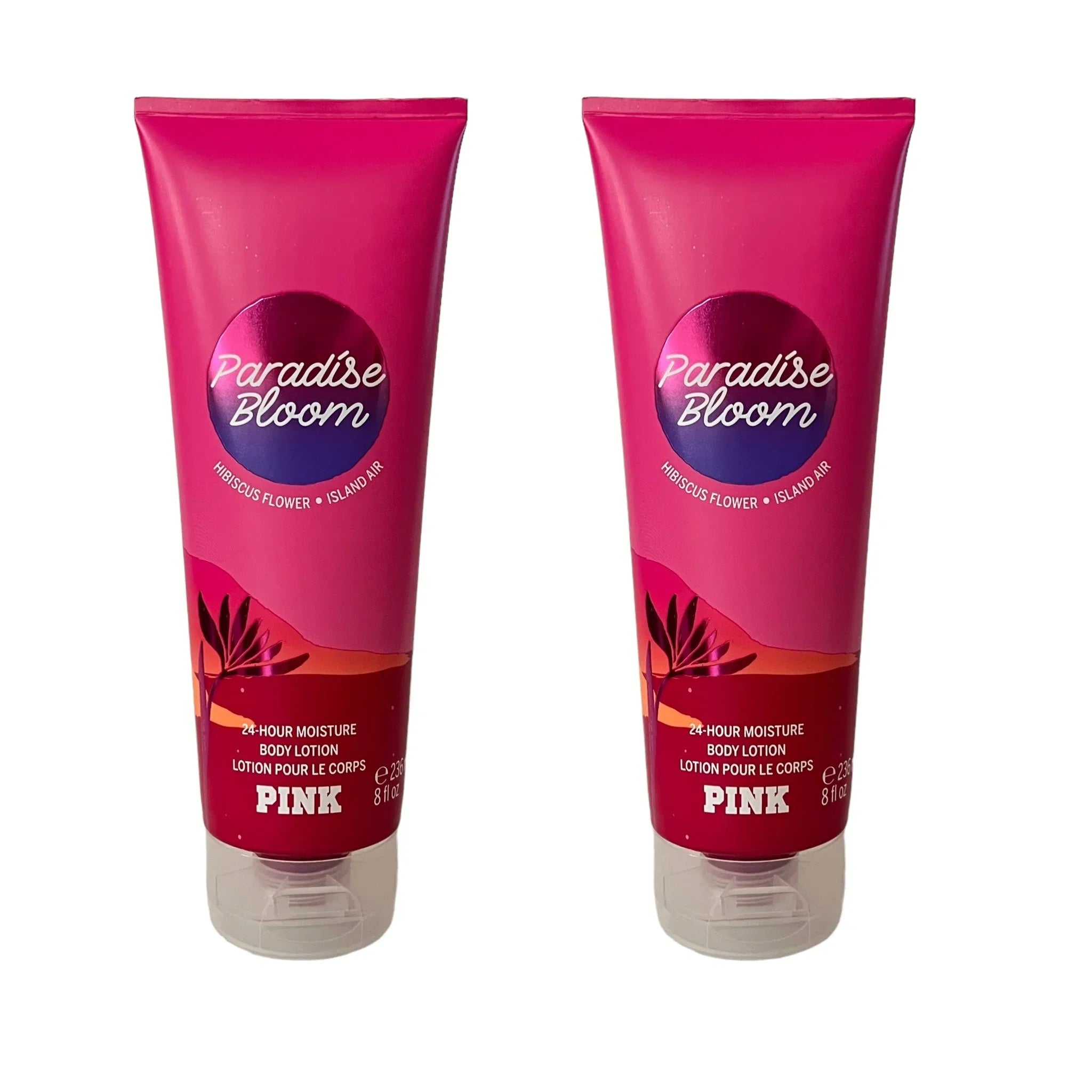 Victoria's Secret Pink Paradise Bloom Fragrance Body Lotion 8 fl oz 2 Pack Limited Edition Scent