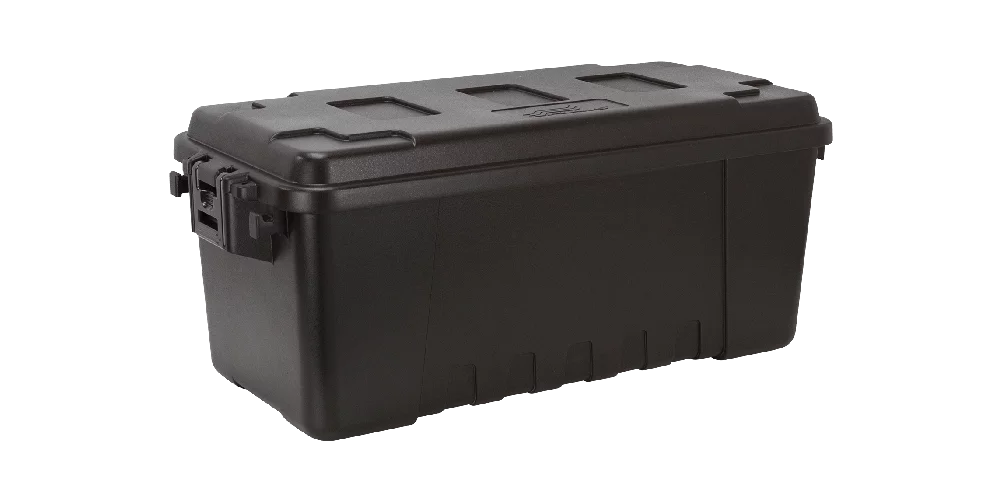 Plano Sportsman's Automotive Medium Lockable Trunk for Storage, Black