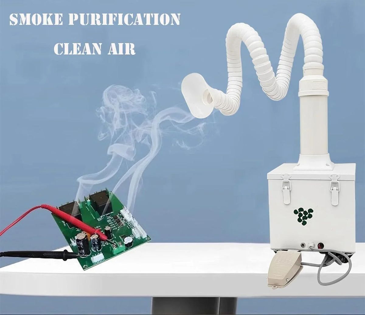 Dry Smoke Purifier Portable Welding Fume Extractor Welding Smoke Purifier with Foot Switch 12V