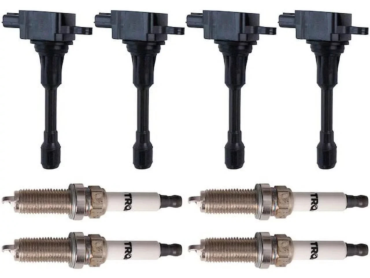 Ignition Coil and Spark Plug Kit - 8-Piece - Compatible with 2007 - 2018 Nissan Altima 2.5L 4-Cylinder 2008 2009 2010 2011 2012 2013 2014 2015 2016 2017