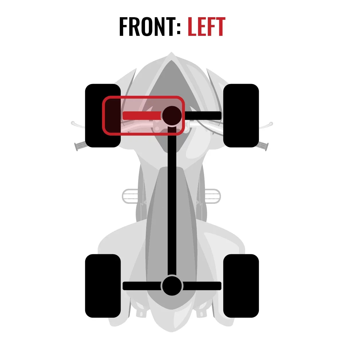 Sixity XT Front Left Axle compatible with Can-Am Commander 1000 2015 - LTD 4X4