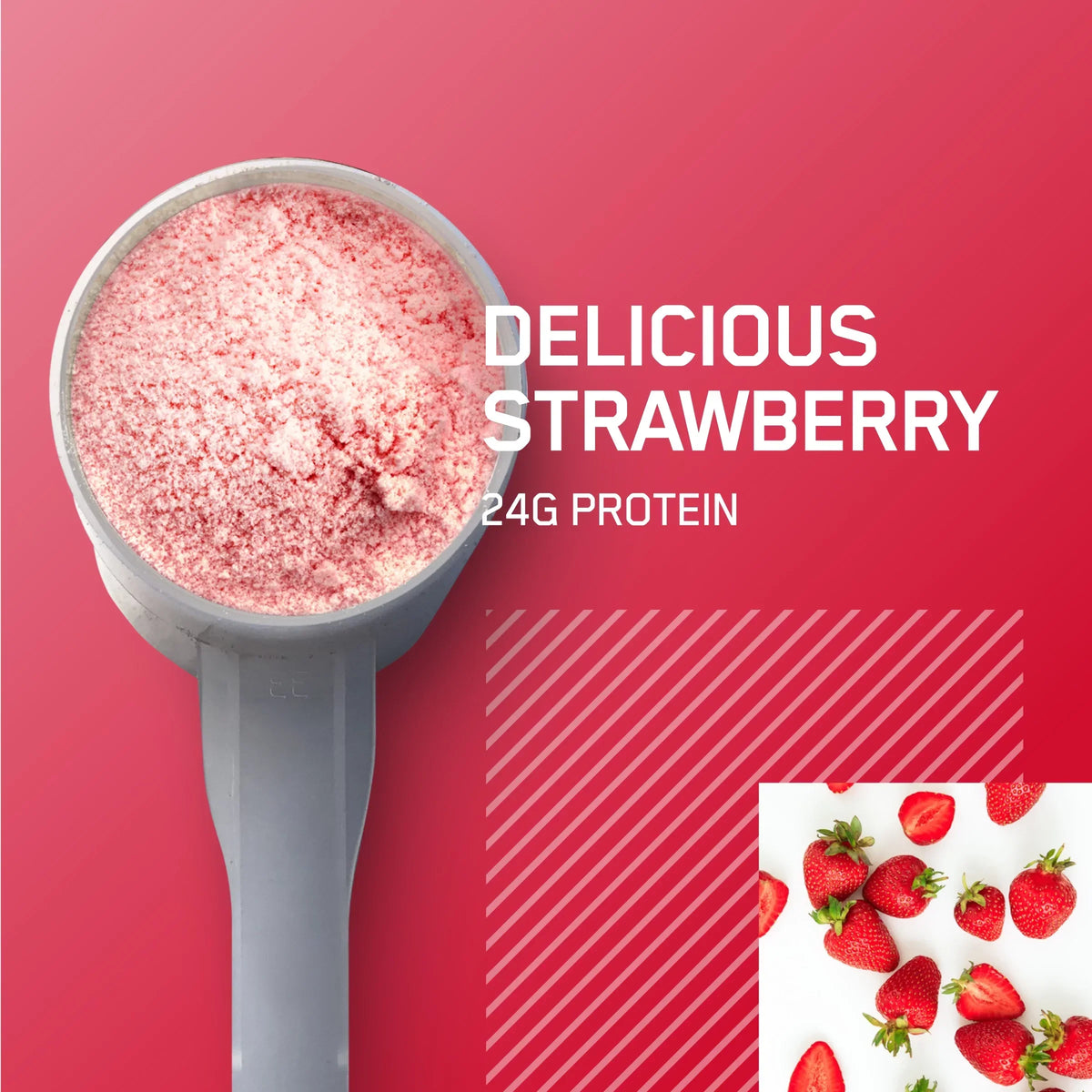 Optimum Nutrition, Gold Standard 100% Whey Protein Powder, Delicious Strawberry, 10 lb, 146 Servings