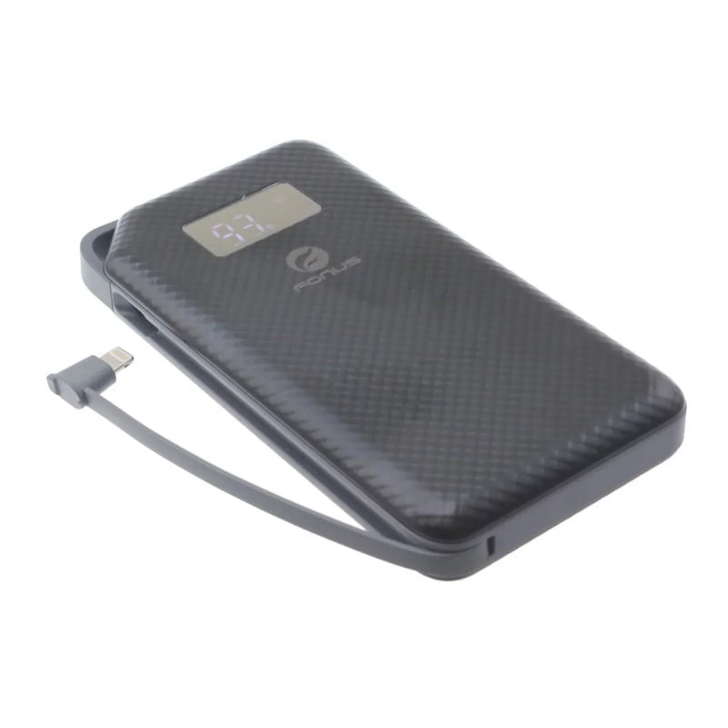 Charger 10000mAh Power Bank w Type-C Retractable USB Cable O1D for Acer Liquid Jade Primo - Alcatel PulseMix, Idol 5S 5 4S - Blackberry Key2, Motion, KEYone - BLU G9 Pro, Vivo 5 - BOLD N1