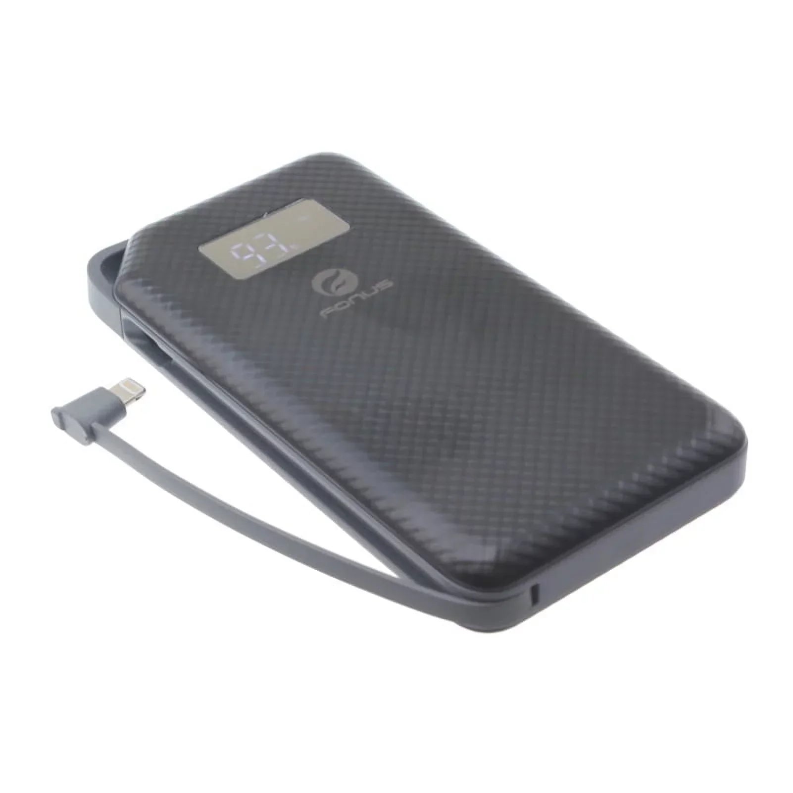 Charger 10000mAh Power Bank w Type-C Retractable USB Cable O1D for Acer Liquid Jade Primo - Alcatel PulseMix, Idol 5S 5 4S - Blackberry Key2, Motion, KEYone - BLU G9 Pro, Vivo 5 - BOLD N1