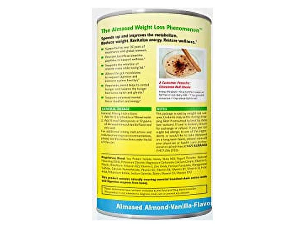 Almased Meal Replacement shakes – Gluten-Free, non-GMO Weight Loss Powder – Vanilla Flavor, 17.6 oz