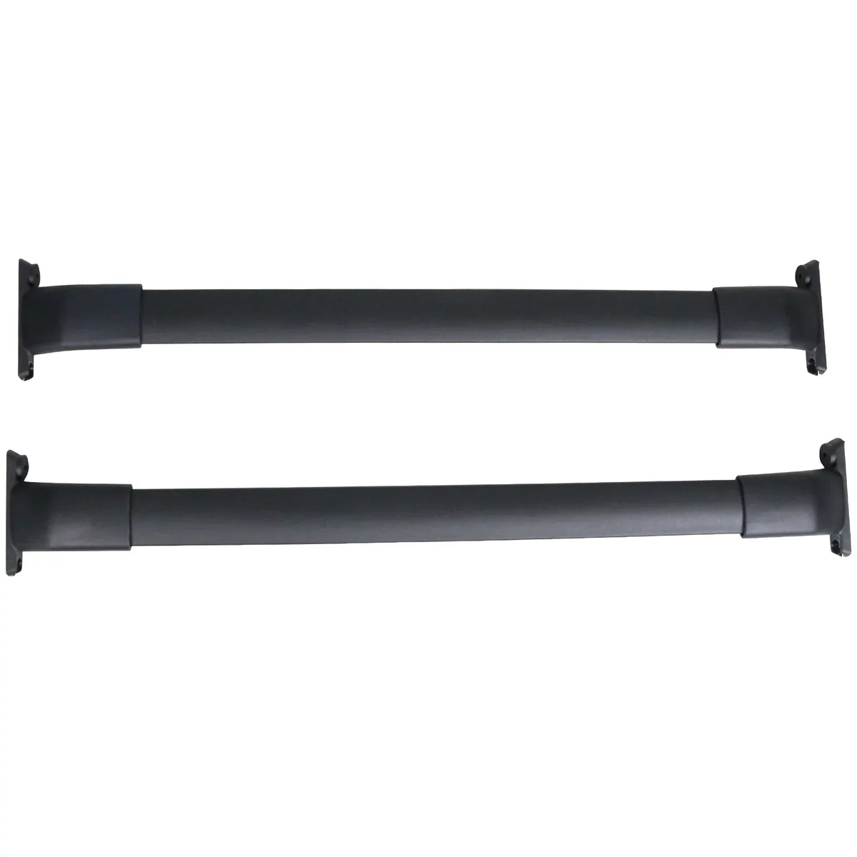Ikon Motorsports Compatible with 13-16 Mazda CX-5 CX5 OE Style Cross Bar Roof Rack Black Aluminum