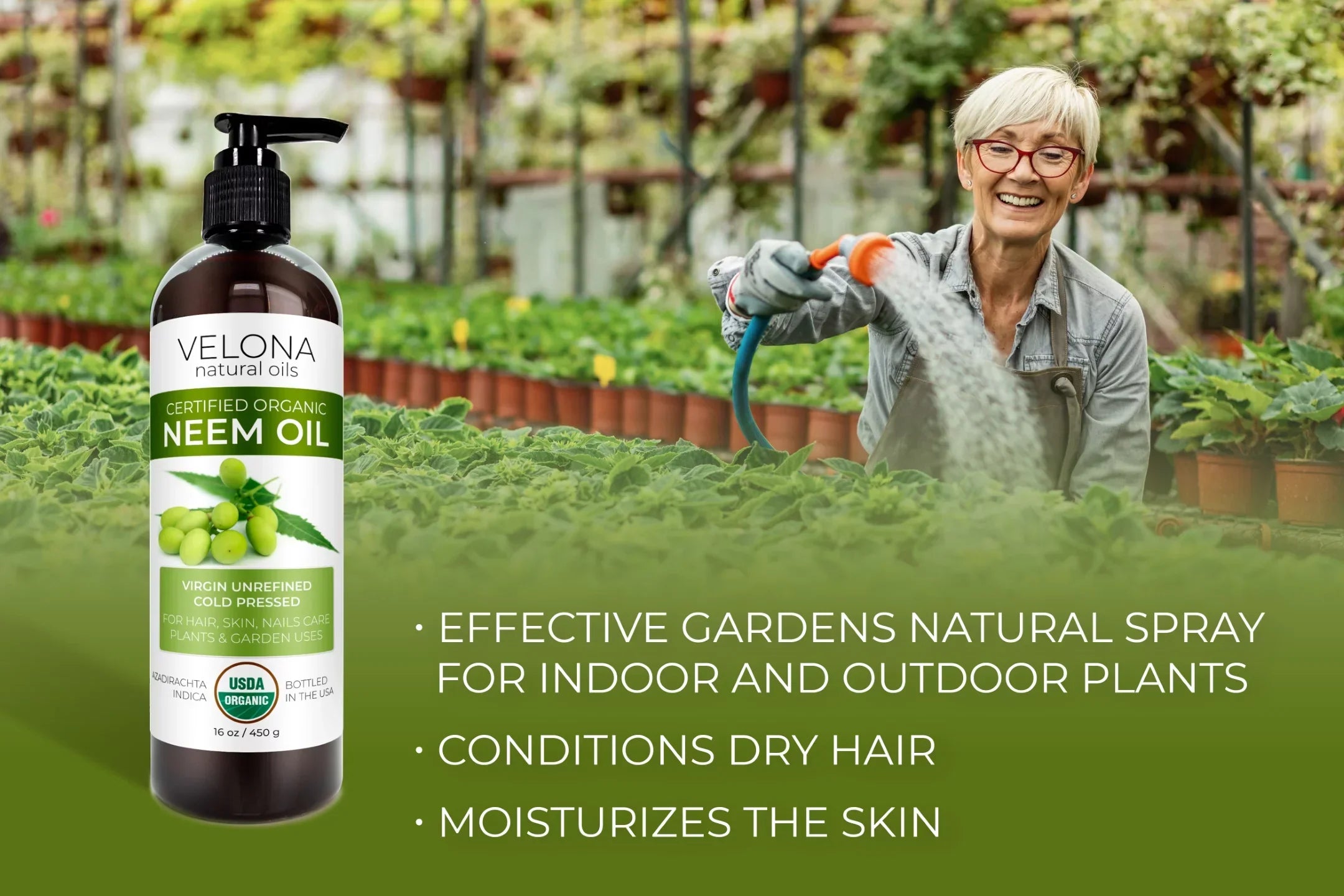 Velona Neem Oil USDA Certified Organic - 32 oz | 100% Pure and Natural Carrier Oil | Virgin, Unrefined, Cold Pressed | Hair, Body and Skin Care | Use Today - Enjoy Results