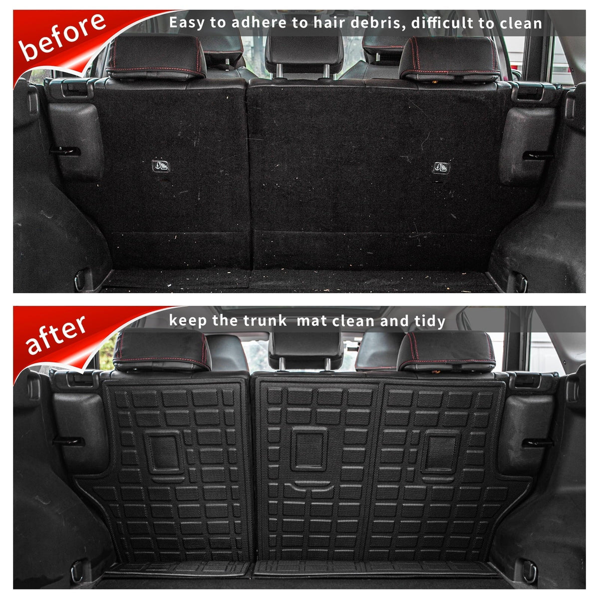 Fit 2019-2024 Toyota RAV4 Back Seat Protector TPE All Weather Trunk Mats 2023 RAV4 Accessories