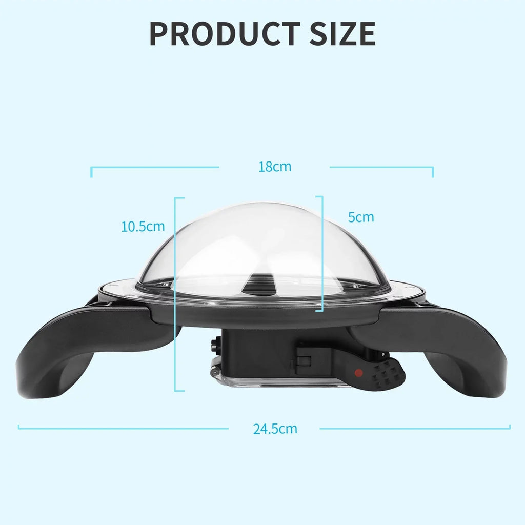 SHOOT Dome Port,Dsfen Case Camera Case 180° Wide 9 10 45m Waterproof 180° Dual Handle Port Camera Dual Handle Port Waterproof Case Camera Case 45m Port 9 Camera Mashem