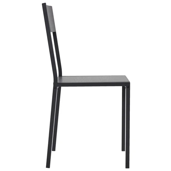 ALFRESCO Black 4-Piece Dining Table Set for 4 - Includes 2 Chairs, 1 Bench, Ideal for Small Spaces