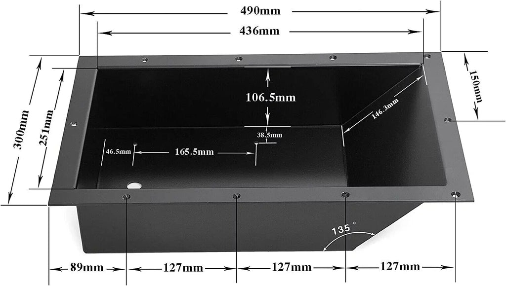 GHmarine Trolling Motor Tray Foot Pedal Pan for Minn Kota Fishing Boat Motor 100RTMP Aluminum and Recessed