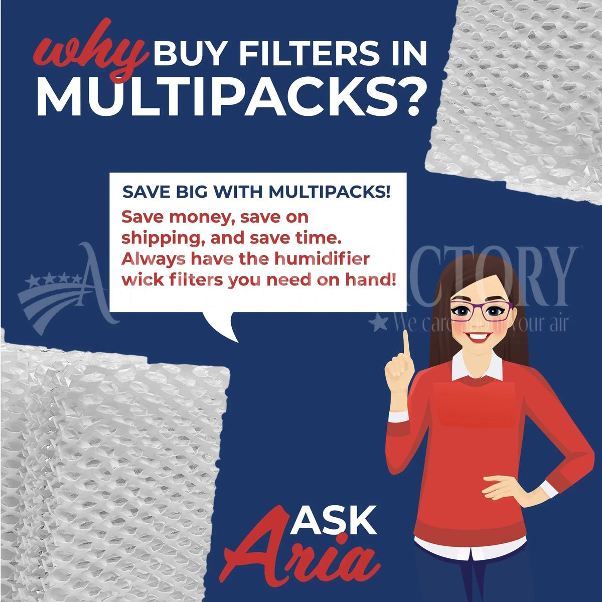 3-Pack Compatible for Bionaire BWF1500-UC Humidifier Filter by Air Filter Factory