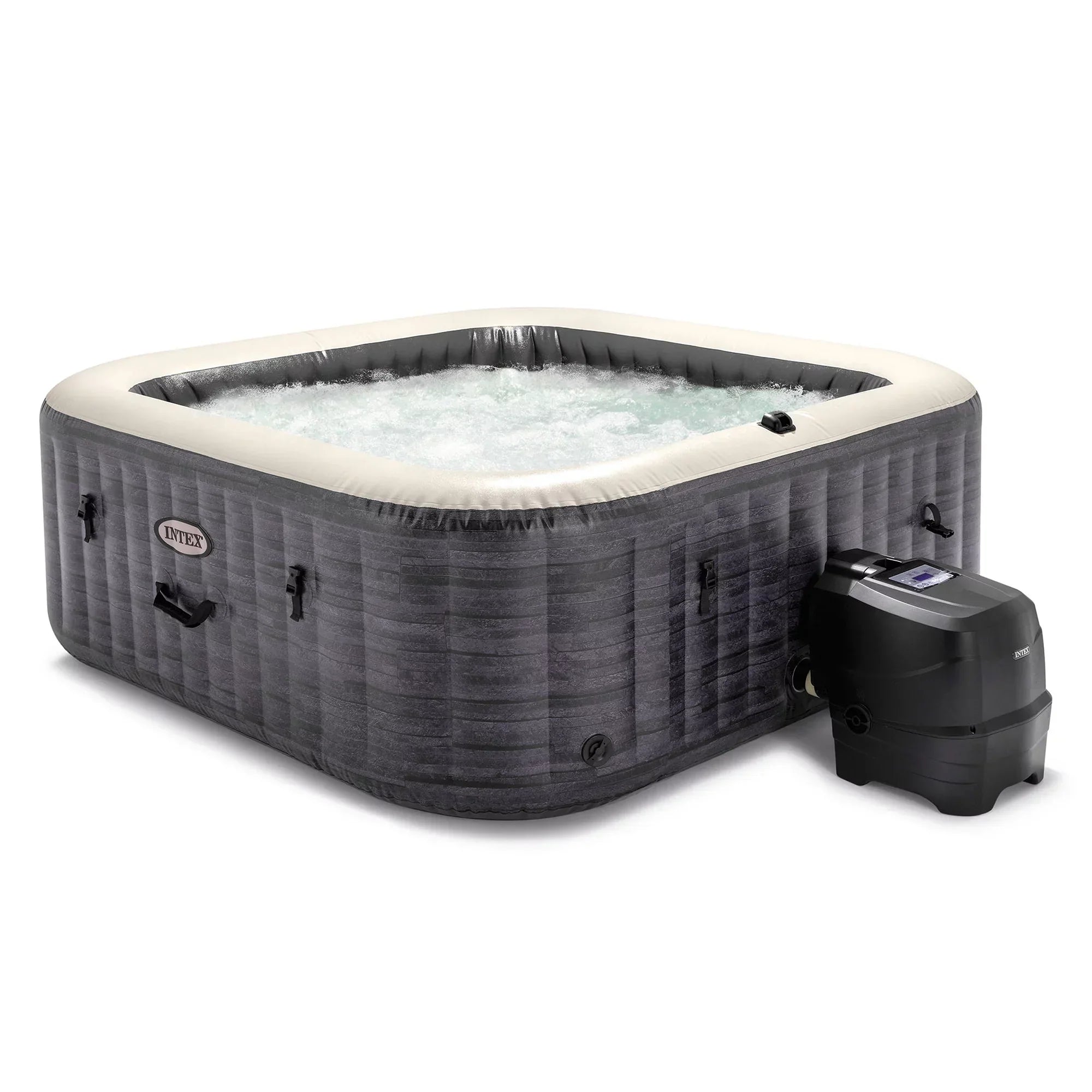 Intex PureSpa Plus Greystone Inflatable Hot Tub, 94 x 28", with Phone Tray