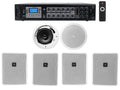 4) JBL 5.25" White Commercial Wall+6.5" Ceiling Speakers+Amp Restaurant/Cafe/Bar