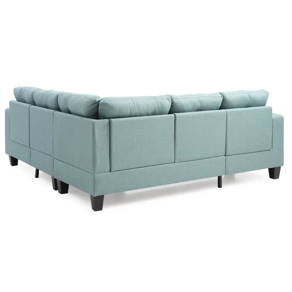 Homestock Retro Renaissance G500B-SC Sectional , TEAL
