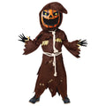 Spooktacular Creations Scary Scarecrow Pumpkin Bobble Head Costume Pumpkin Halloween Mask for Child Juniors Role-Playing (M)