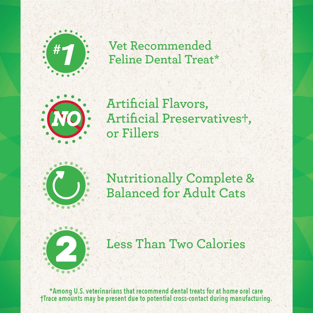 Feline Greenies Dental Natural Cat Treats, Savory Salmon Flavor, 21 oz. Tub