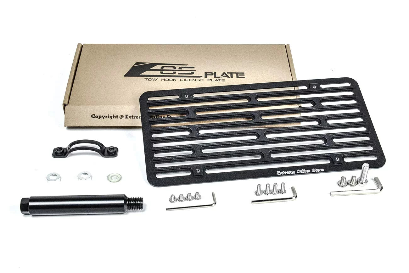 Extreme Online Store for 2011-2015 Mini Cooper 2Dr Convertible R57 MK2 Cooper/Cooper S | EOS Plate Version 2 Full Sized Front Bumper Tow Hook License Relocator Mount Bracket