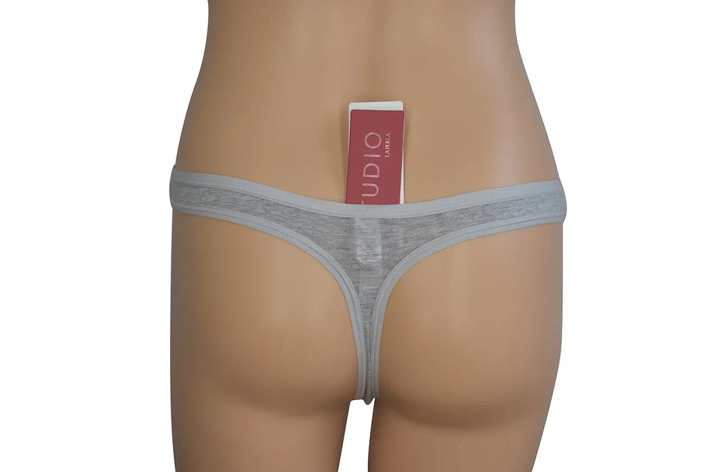 La Perla Women's Thong Underwear Lingerie New Project Thong String (10973) (X-Small / 1, Grey)