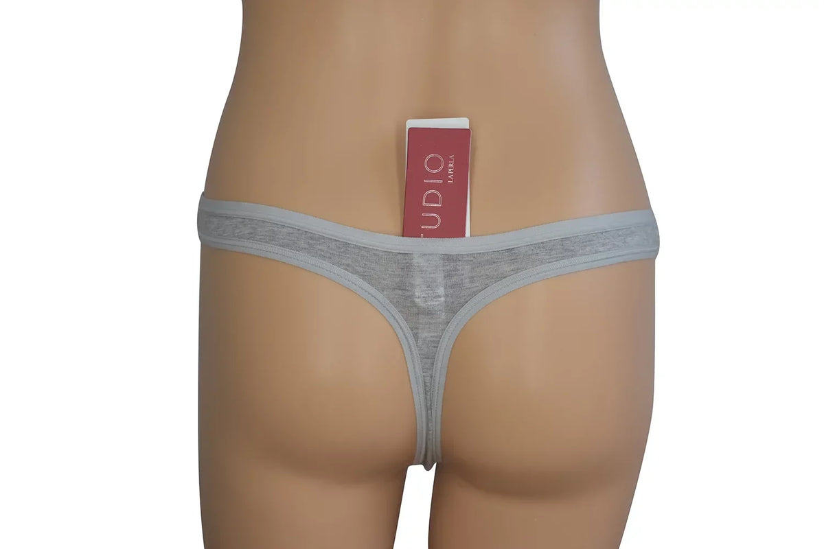 La Perla Women's Thong Underwear Lingerie New Project Thong String (10973) (X-Small / 1, Grey)