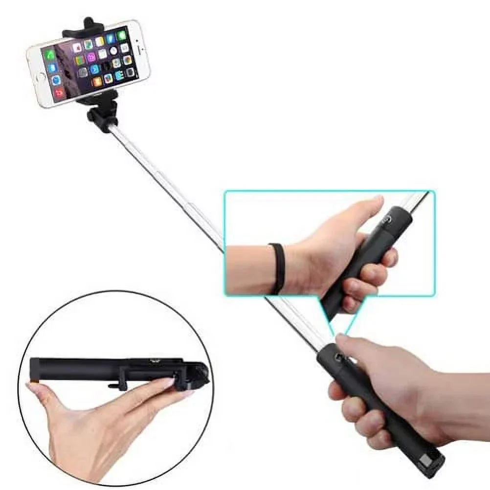 Compact Monopod Selfie Stick for Samsung Galaxy Sol S9+ S9, S8+, S8 active, S7 Edge Active S6 Edge+ Edge, Active S5 Sport (SM-G860P) Mini, Active, Prevail LTE On5 Note8 Note Edge 5 4 3