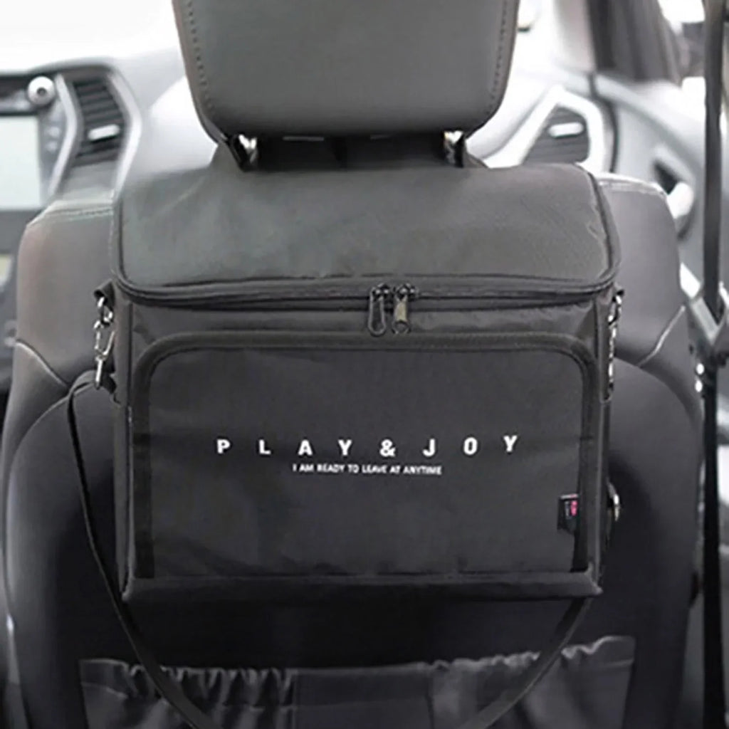 OLOEY Insulated Car Seat Back Organizer, Driver Or Passenger Accessories Organizer, Personal Travel Cooler Storage Bag
