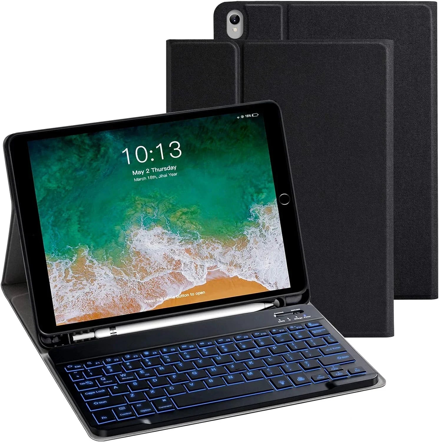 VOWUBO iPad Keyboard Case for Air 3rd Gen 10.5" (2019), iPad Pro 10.5" (2017) Magnetically Detachable