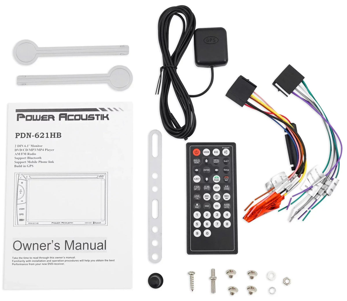 Power Acoustik PDN-621HB 6.2" Incite Double-DIN In-Dash GPS Navigation LCD Touchscreen DVD Receiver with Bluetooth and MHL Mobilelink X2