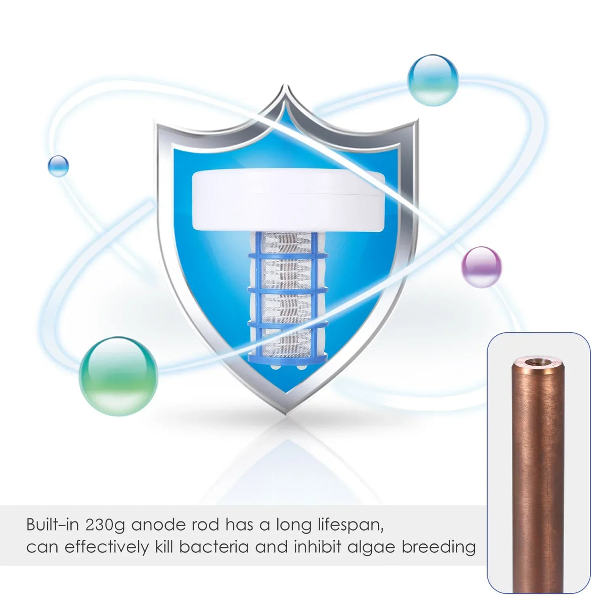 Mixfeer Solar Swimming Pool Solar Pool-Ionizer Swimming Pool Water Algae Inhibition Chlorine-Free Water Processor