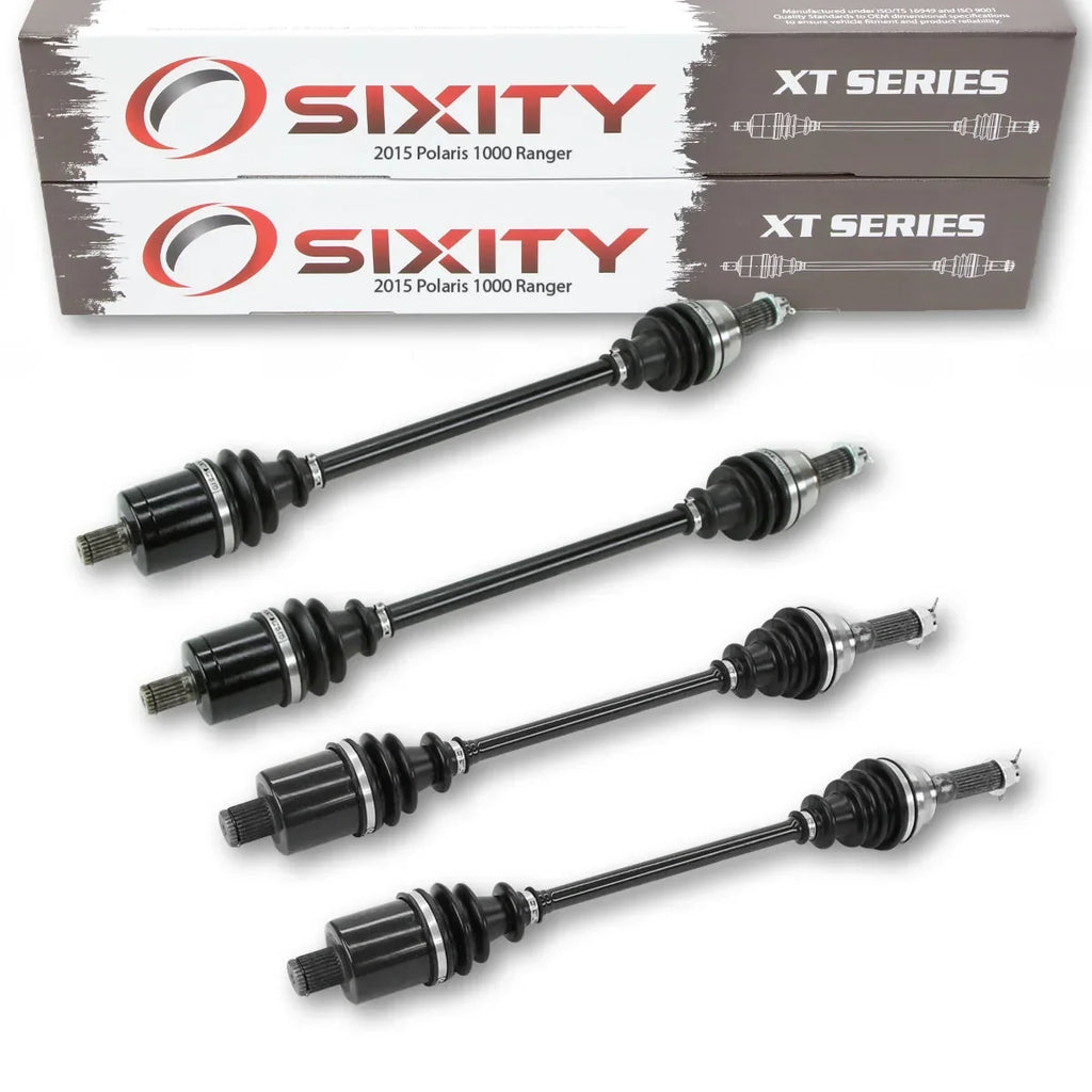 4 pc Sixity XT Front Rear Left Right Axle compatible with Polaris Ranger 1000 2015 - R15RTAD1AA EA DIESEL 4X4