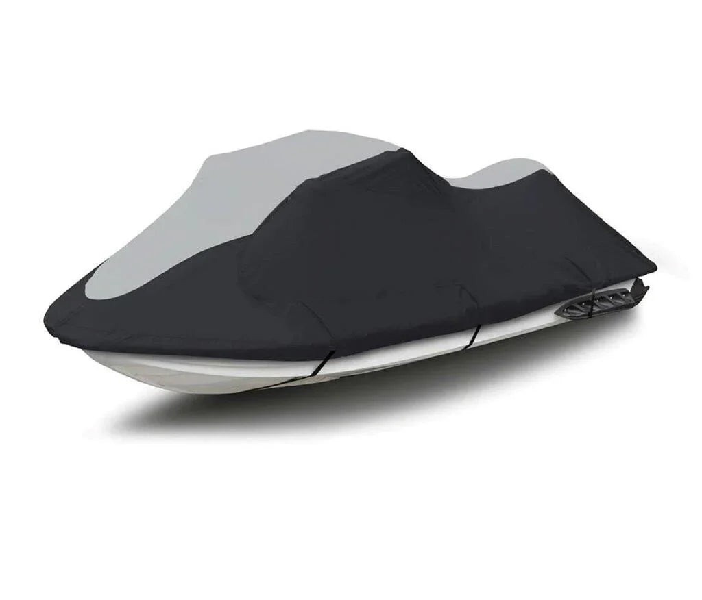 SUPER HEAVY-DUTY PWC JetSki Cover Compatible for KAWASAKI 300 LX Cruiser 2011-2015 Jet Ski Watercraft Cover Black/Grey