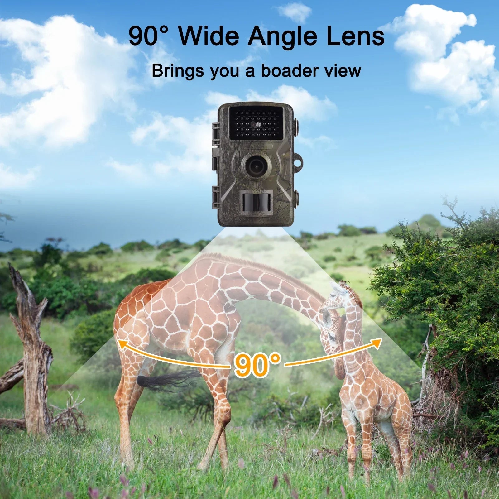 1080P Trail 16MP Wildlife Tracking with 2.0 Inch TFT Color Screen 0.8s Trigger Time Supports Infrared Night Vision Motion Activated IP66 Waterproof
