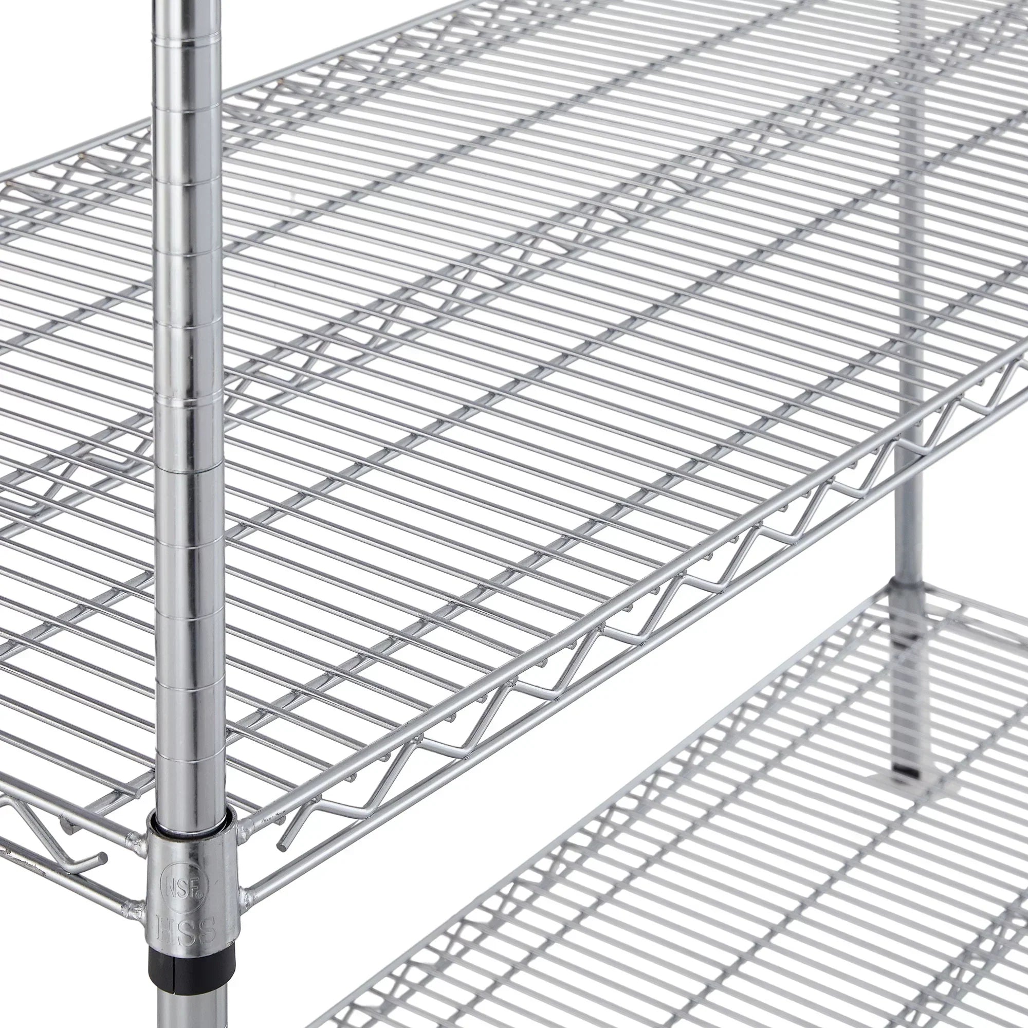 Hyper Tough Steel 4-Tier Storage Shelf Unit 72"H x 60"W x 24"D, 4000lb Total Capacity, Chrome