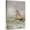 Global Gallery  A Sailing Boat in a Choppy Sea Art Print - Mose Bianchi