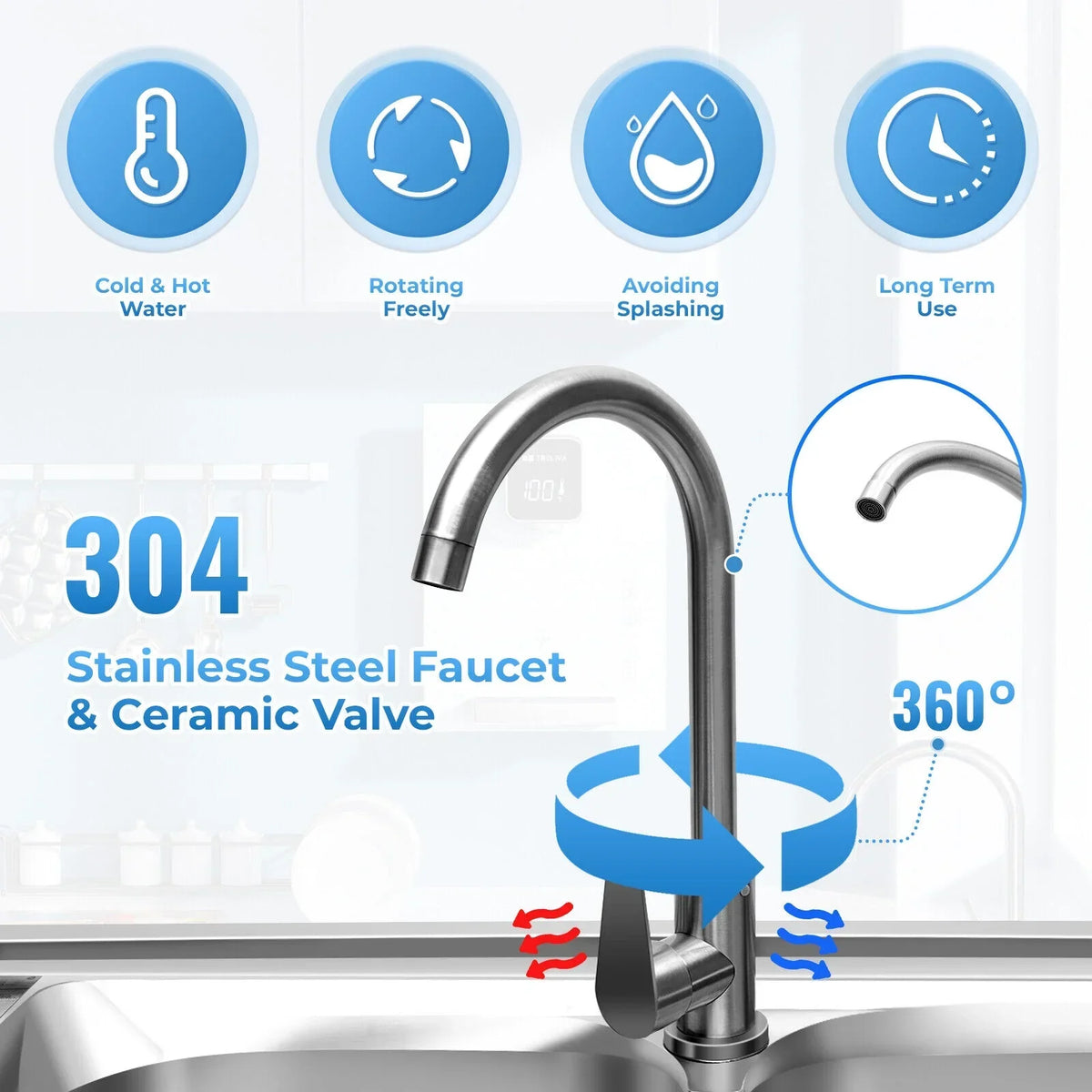 Commercial Kitchen Utility Sink w/ Drainboard 304 Stainless Steel Catering Prep Home Sink Bowl Kitchen 2 Bowls Catering Prep Table w/Faucet Sink Bowl Kitchen 2 Bowls Catering Prep Table +Shelf
