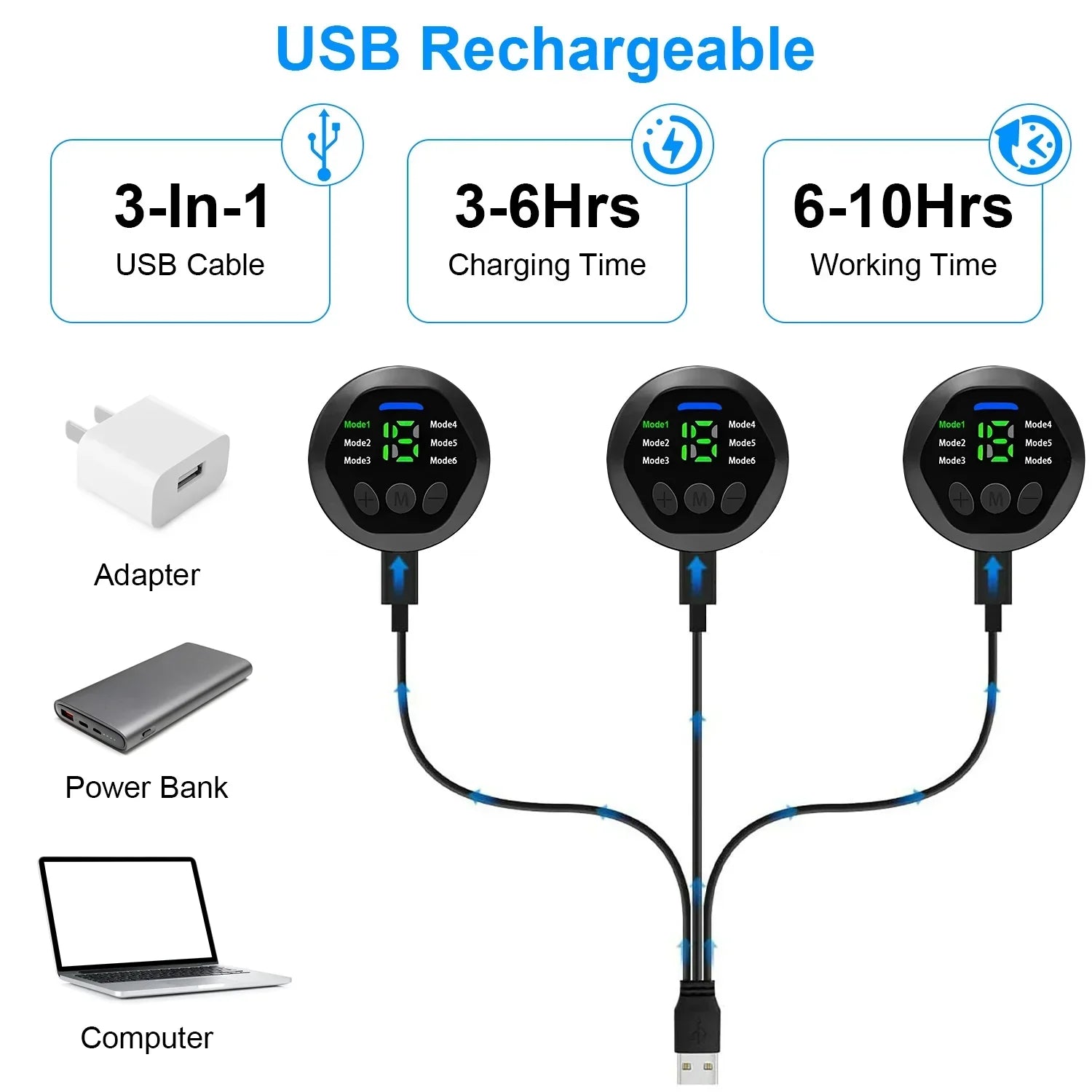 iMounTEK Muscle Stimulator Workout Equipment Abdominal Toning Belt ABS Training Fitness Equipment Waist Trimmer Belt, 6 Modes, 18 Intensity Levels, Home Office Equipment