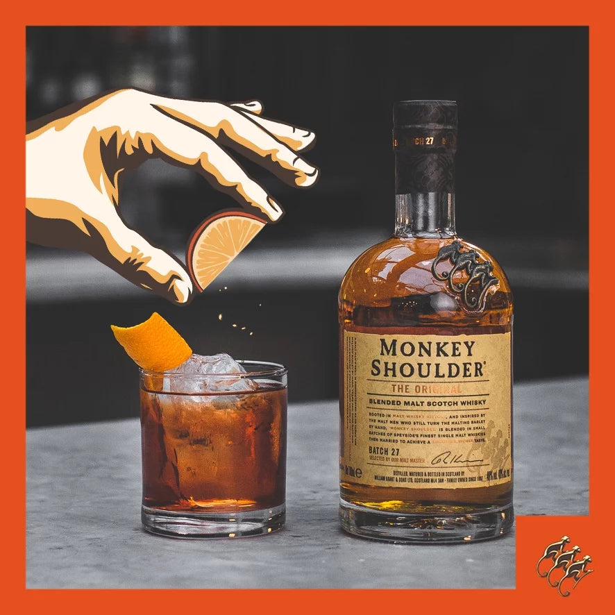 Monkey Shoulder Scotch Whisky, 750ml Glass Bottle, 43% ABV 86 Proof