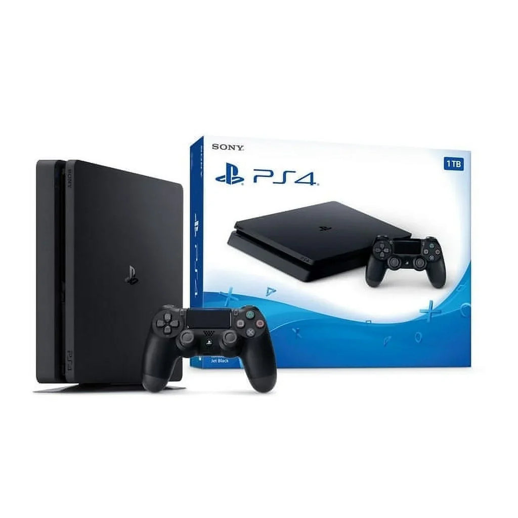Sony 2215B PlayStation 4 Slim 1TB Gaming Console Black, Headset With BOLT AXTION Cleaning Kit Bundle Like New